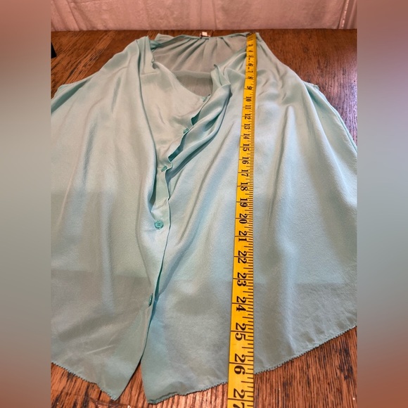 WILFRED – Mint Green Silk Draped Tank XS - Picture 12 of 12